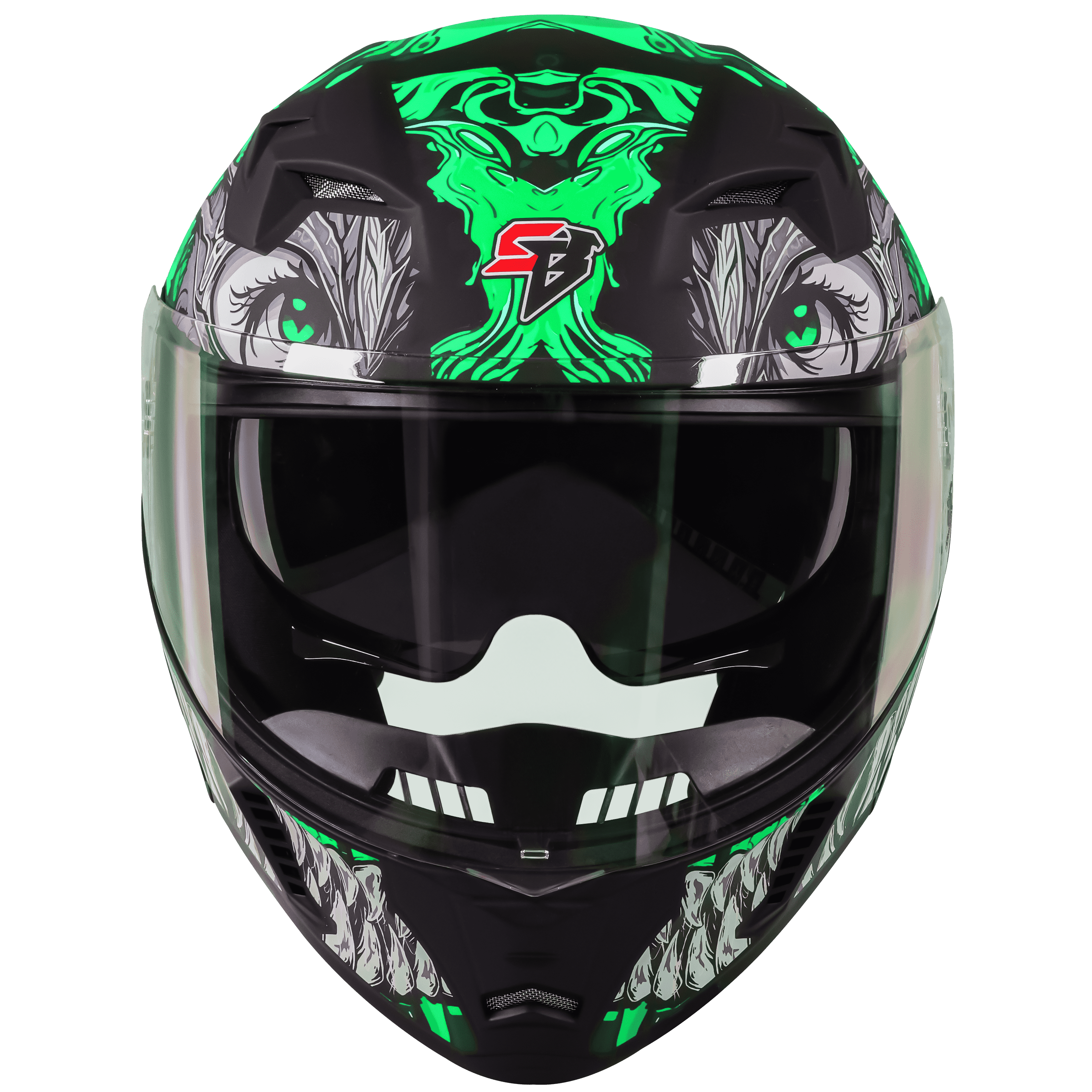 SBA-20 ISS DRACO GLOSSY BLACK WITH GREEN